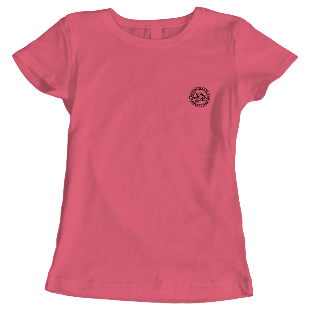 Adventure Is For The Curious Ladies Hiking T-Shirt