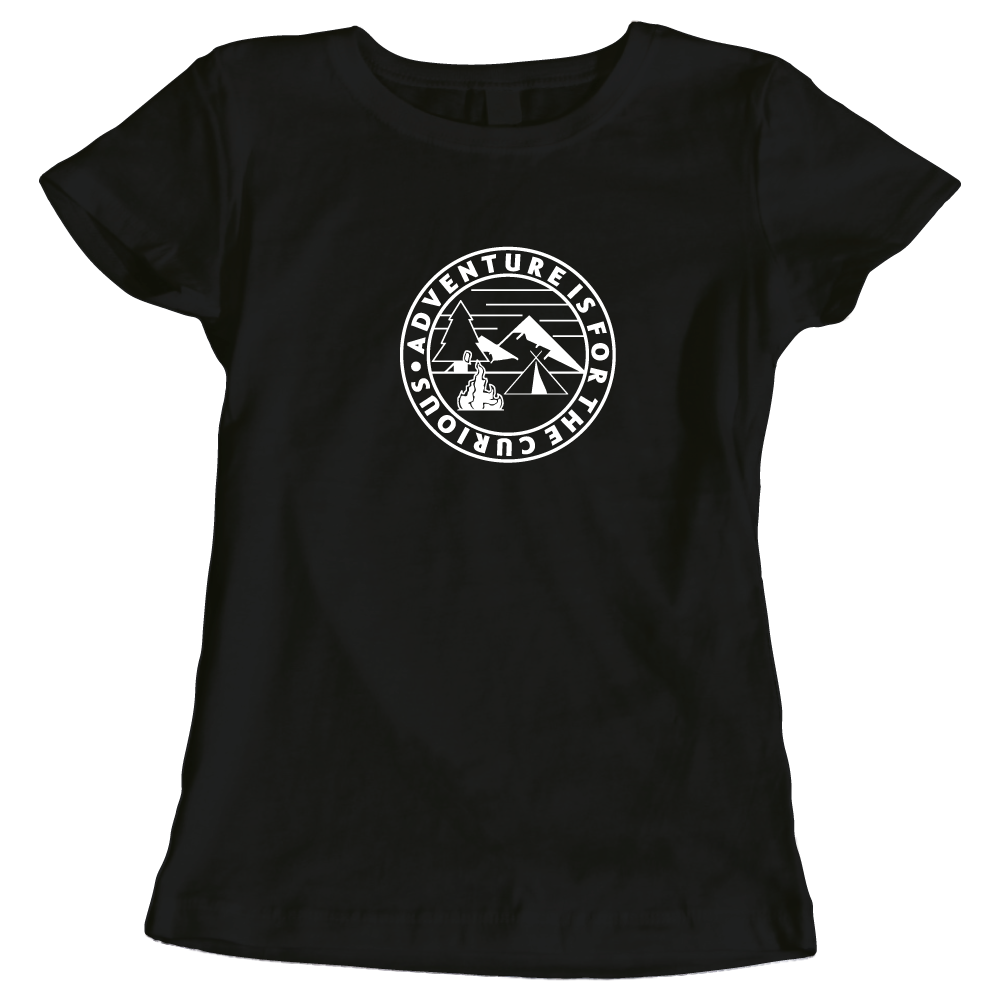 Adventure Is For The Curious Ladies Hiking T-Shirt