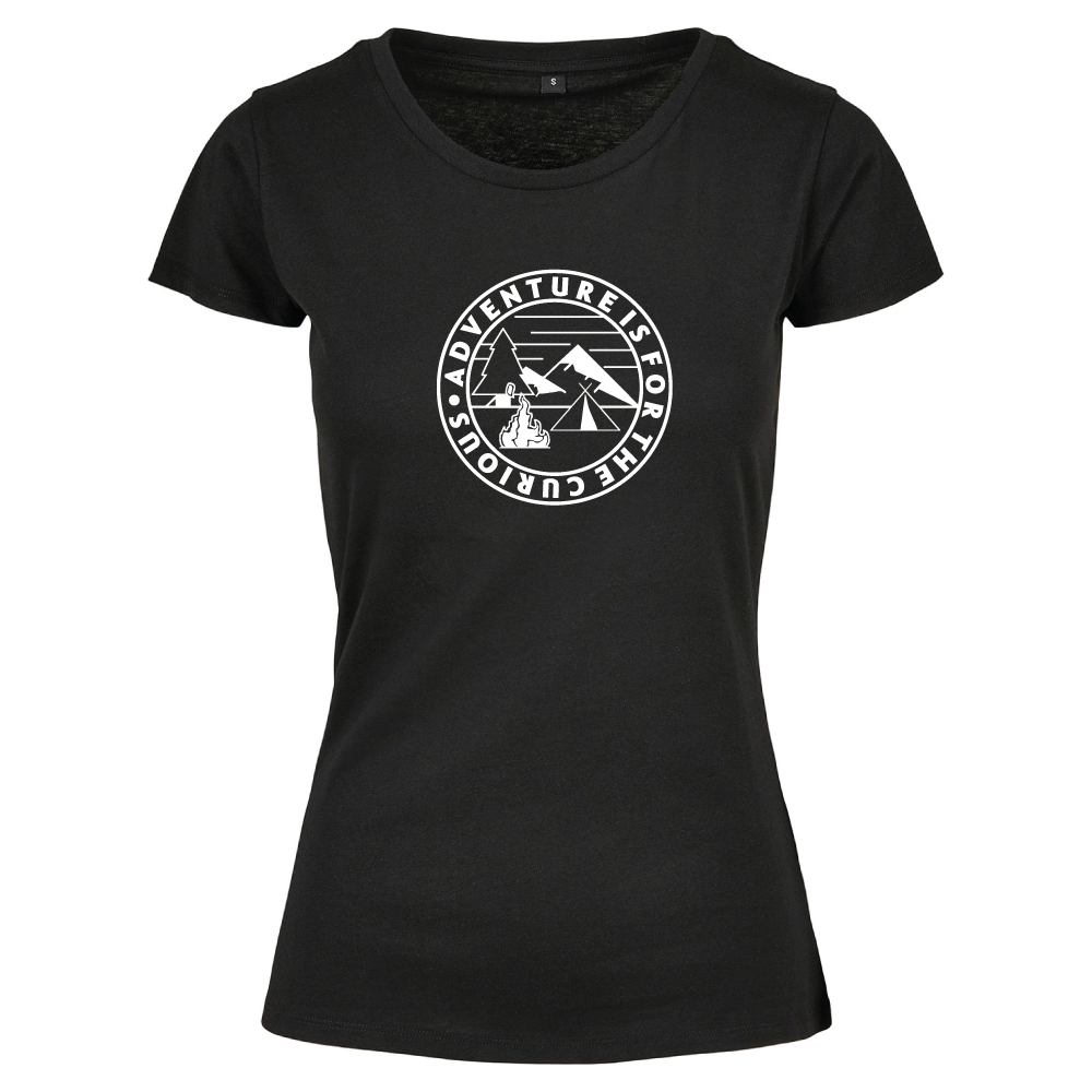 Adventure Is For The Curious Ladies Hiking T-Shirt