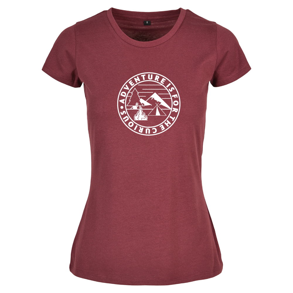 Adventure Is For The Curious Ladies Hiking T-Shirt