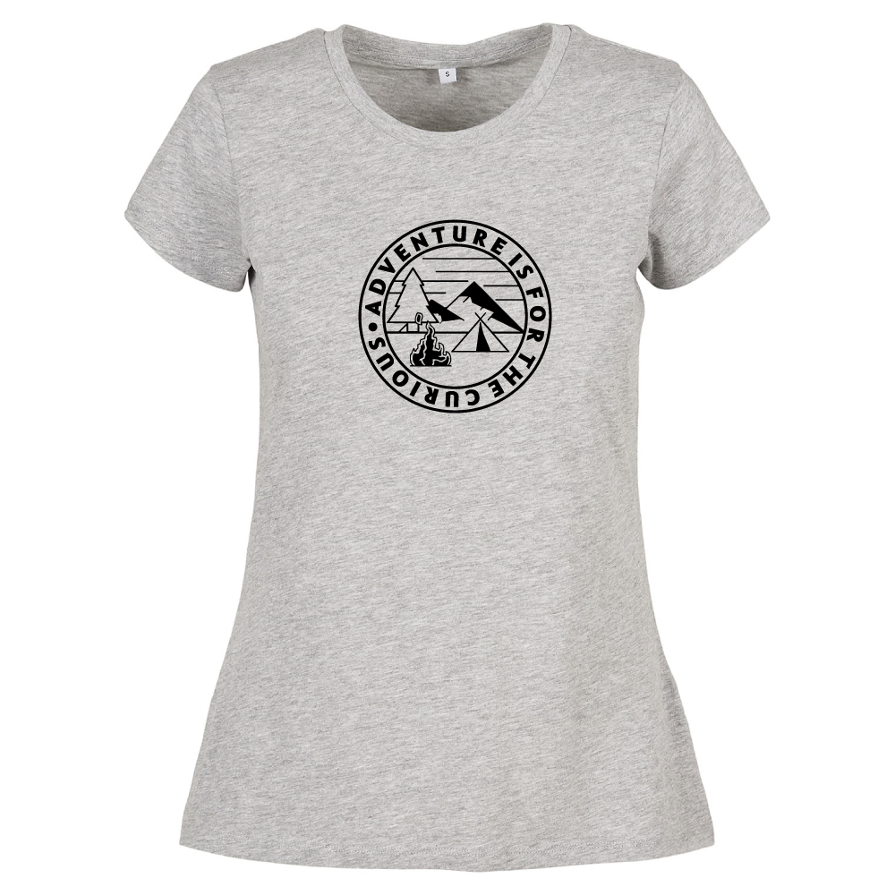 Adventure Is For The Curious Ladies Hiking T-Shirt