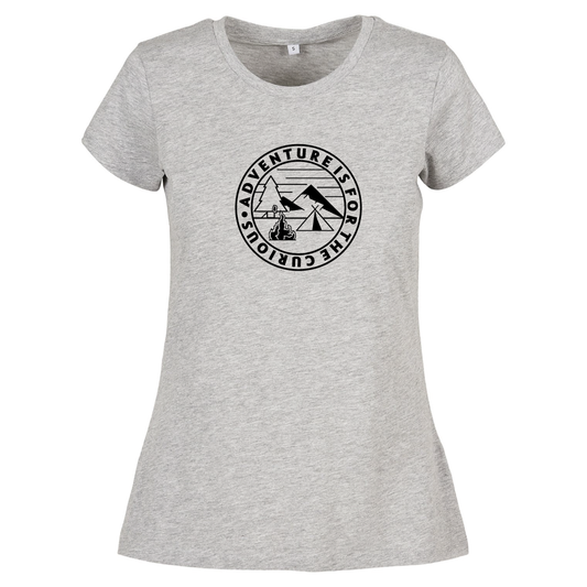 Adventure Is For The Curious Ladies Hiking T-Shirt