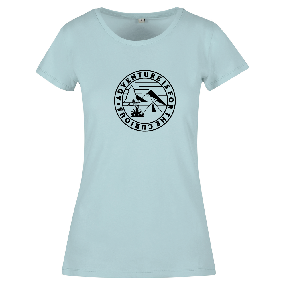 Adventure Is For The Curious Ladies Hiking T-Shirt