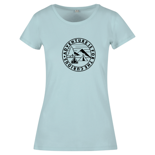 Adventure Is For The Curious Ladies Hiking T-Shirt