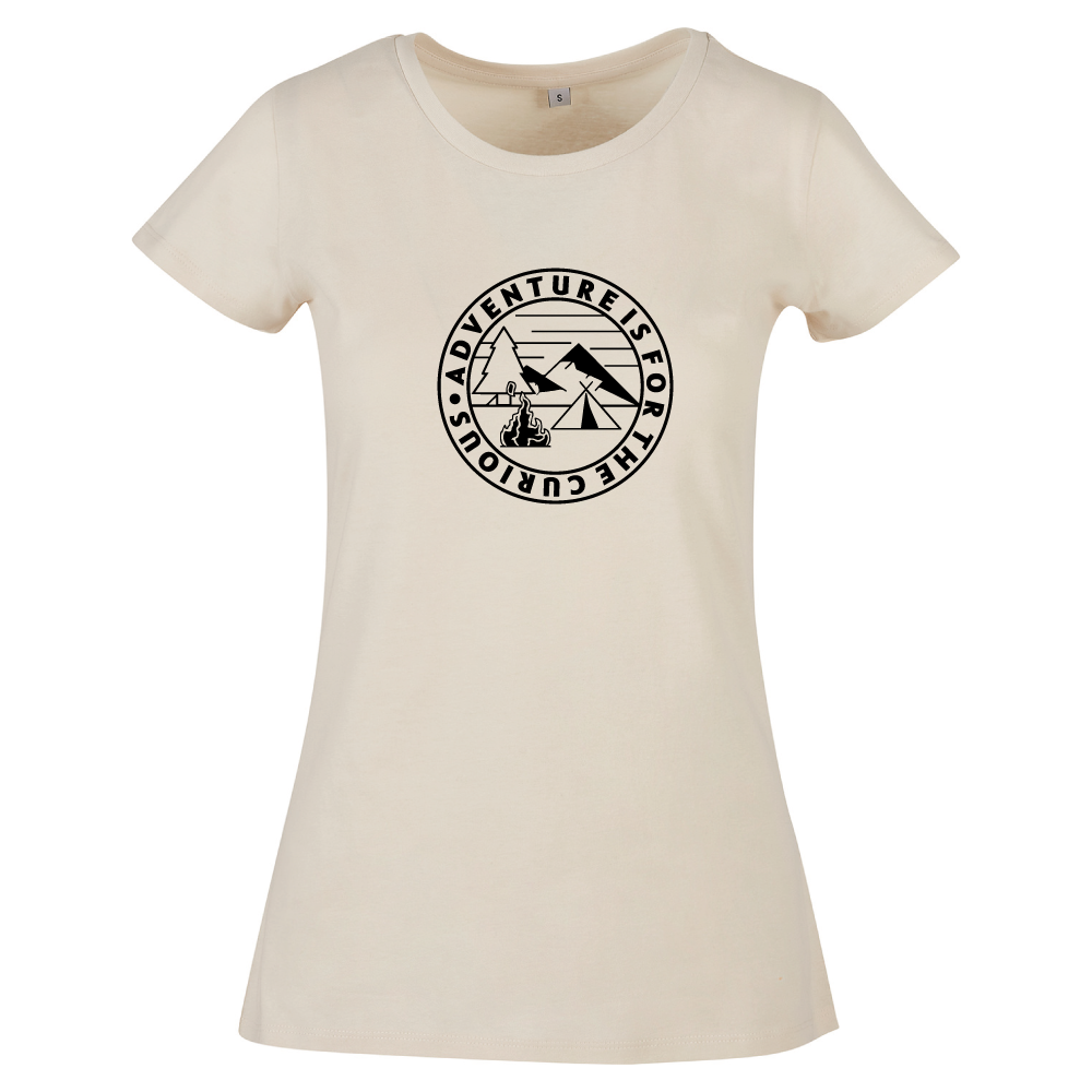 Adventure Is For The Curious Ladies Hiking T-Shirt