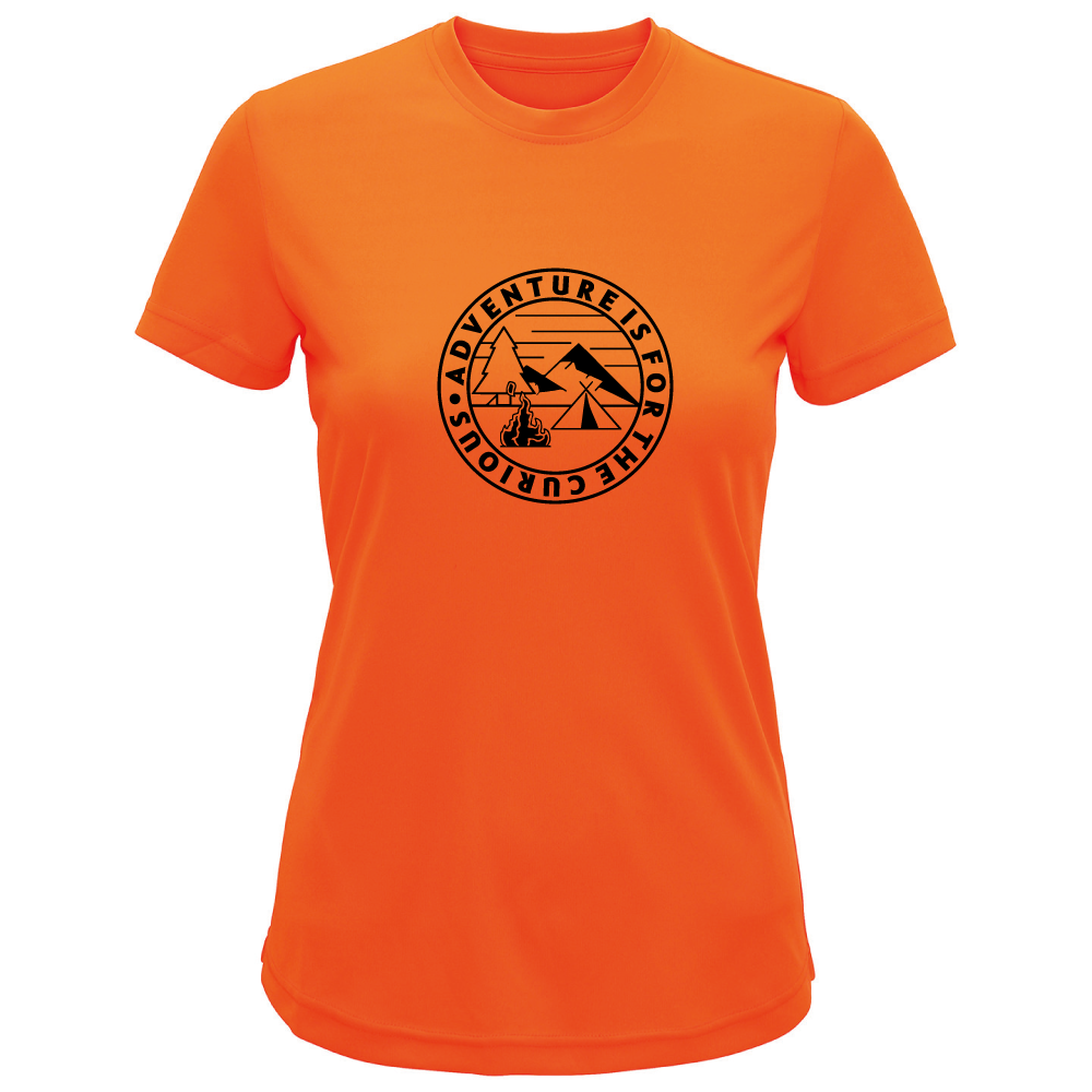 Adventure Is For The Curious Ladies Hiking T-Shirt