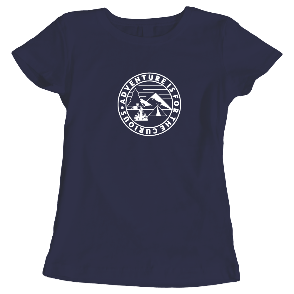 Adventure Is For The Curious Ladies Hiking T-Shirt