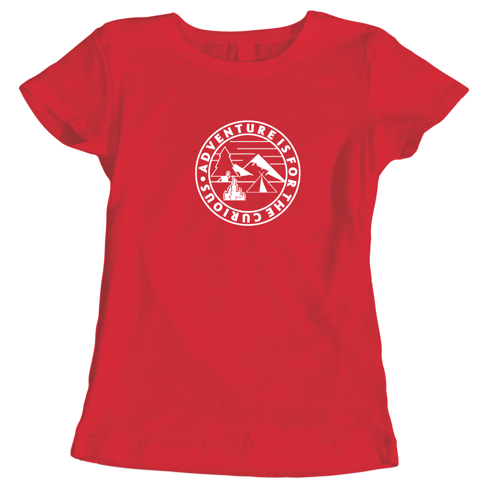 Adventure Is For The Curious Ladies Hiking T-Shirt