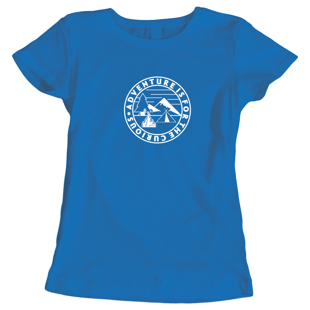 Adventure Is For The Curious Ladies Hiking T-Shirt