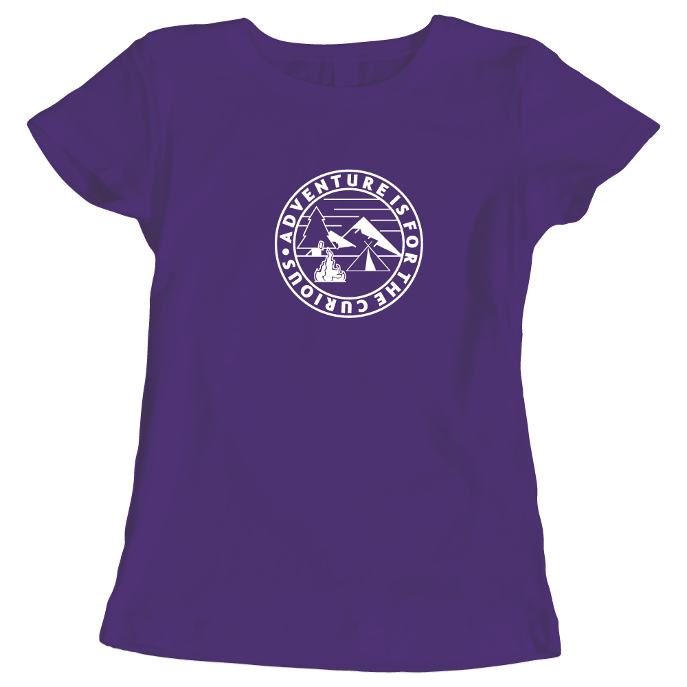 Adventure Is For The Curious Ladies Hiking T-Shirt