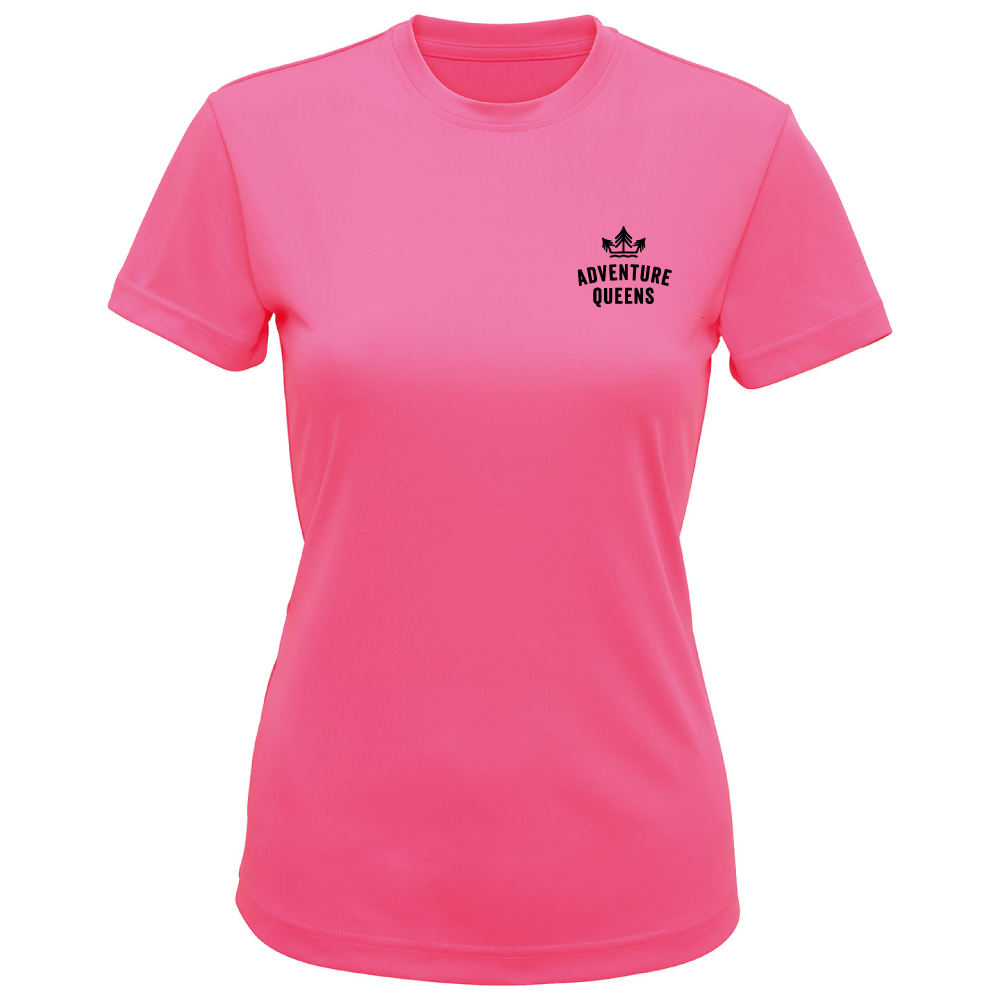 Adventure Queens logo women's t-shirt with small design