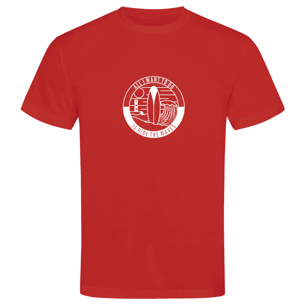 All I Want To Do Is Ride The Waves Surfing T-Shirt