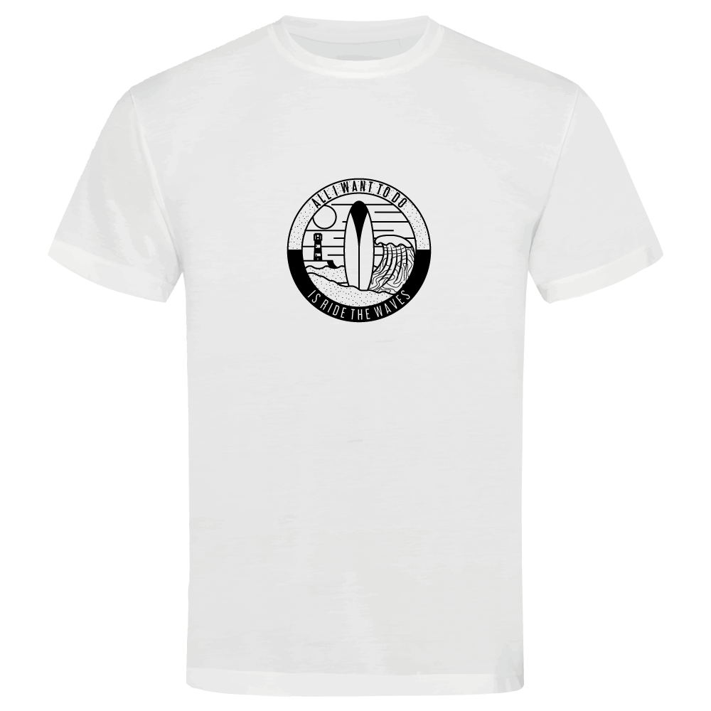 All I Want To Do Is Ride The Waves Surfing T-Shirt