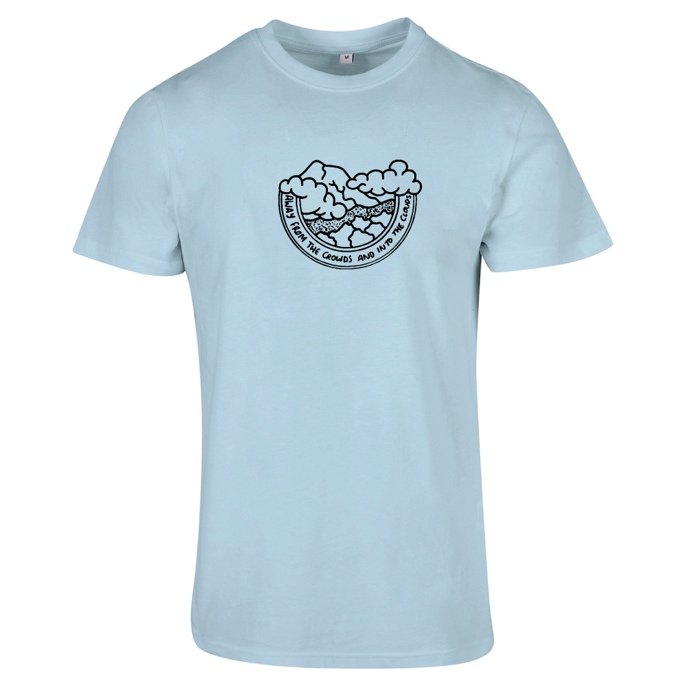 Away from the Crowds and Into the Clouds Travel T-Shirt