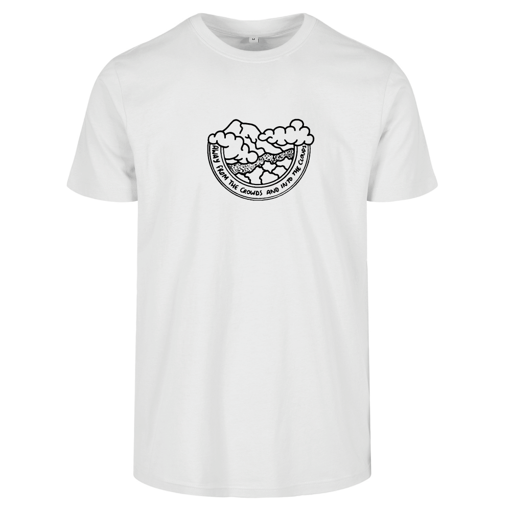 Away from the Crowds and Into the Clouds Travel T-Shirt