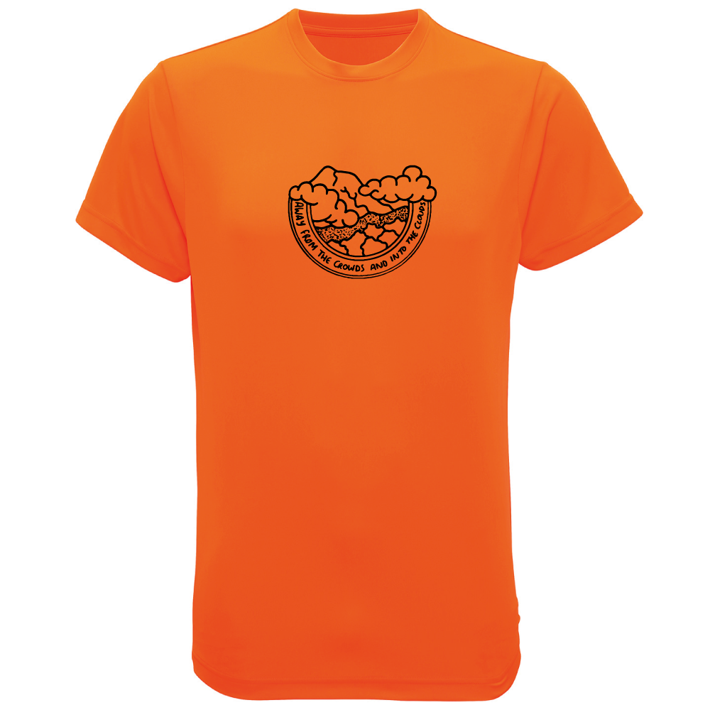 Away from the Crowds and Into the Clouds Hiking T-Shirt