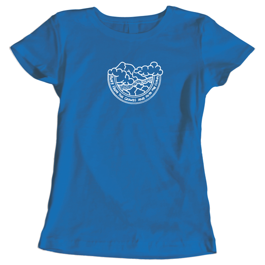 Away from the Crowds and Into the Clouds Ladies' Hiking T-Shirt
