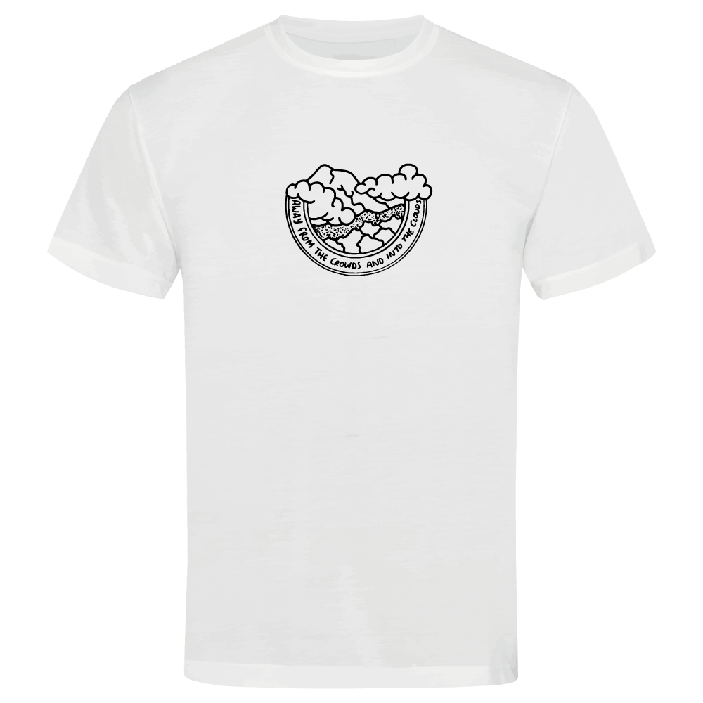 Away from the Crowds and Into the Clouds Hiking T-Shirt