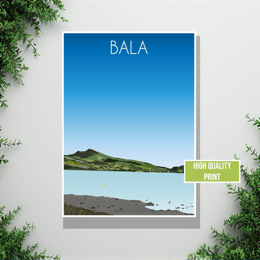 Bala Travel Poster – Snowdonia (Portrait Print)