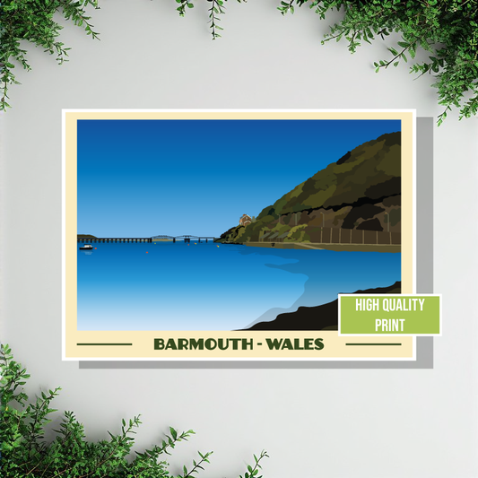 Barmouth Landscape Print – Snowdonia Coast (Lustre Art Print)