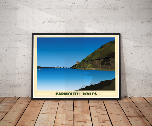 Barmouth Landscape Print – Snowdonia Coast (Lustre Art Print)