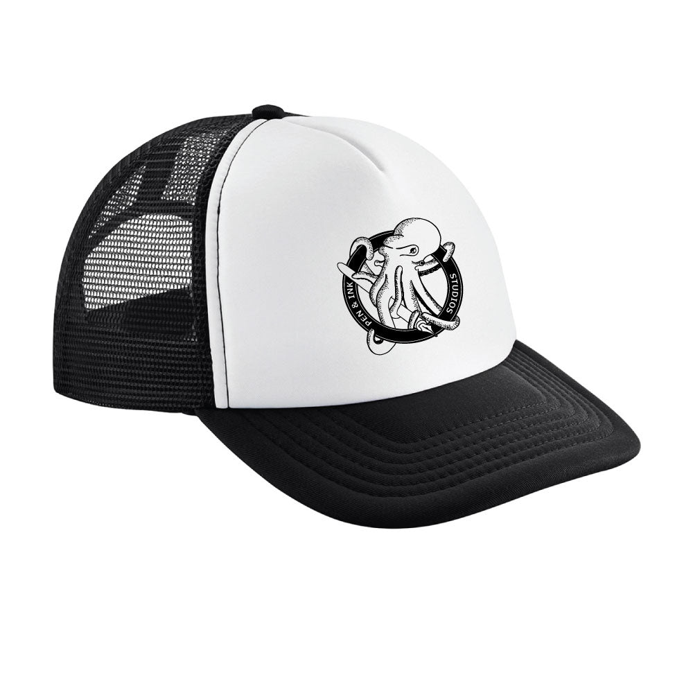 Pen & Ink Studios Octopus Trucker Cap | Vintage Adventure Snapback