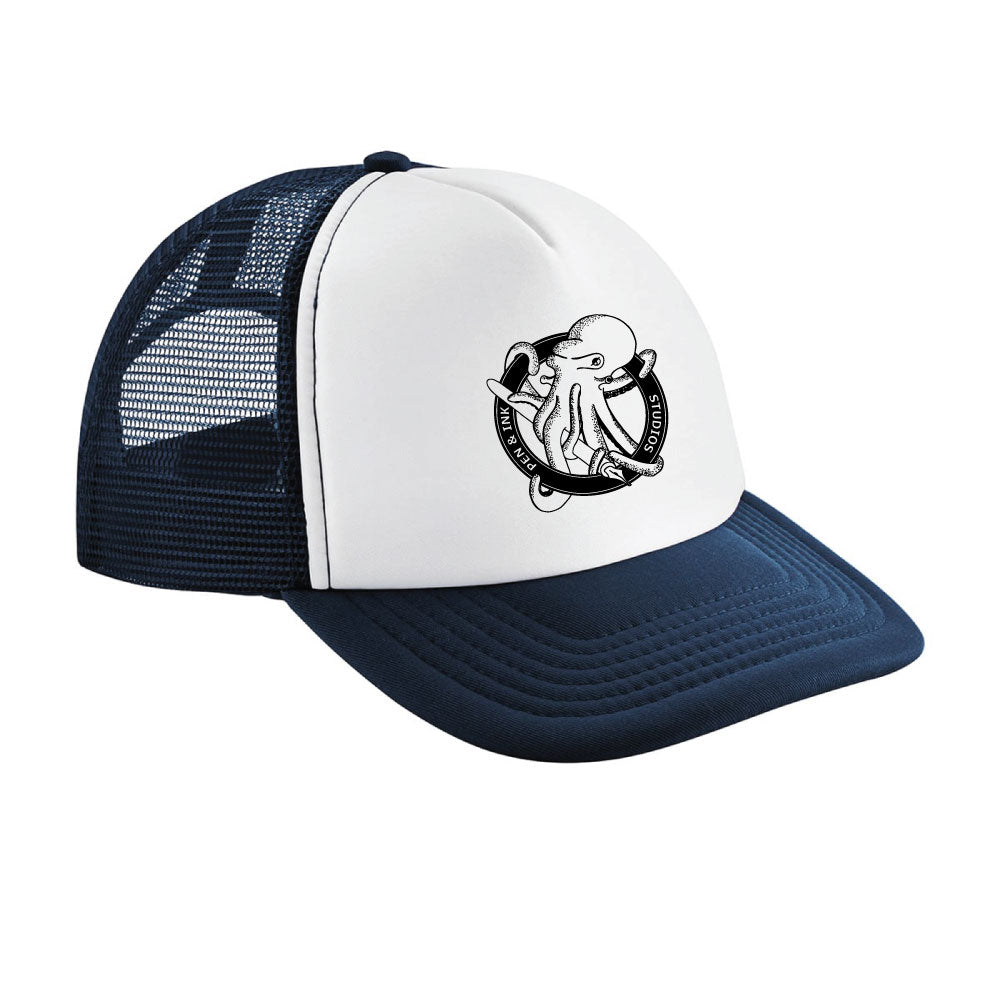 Pen & Ink Studios Octopus Trucker Cap | Vintage Adventure Snapback