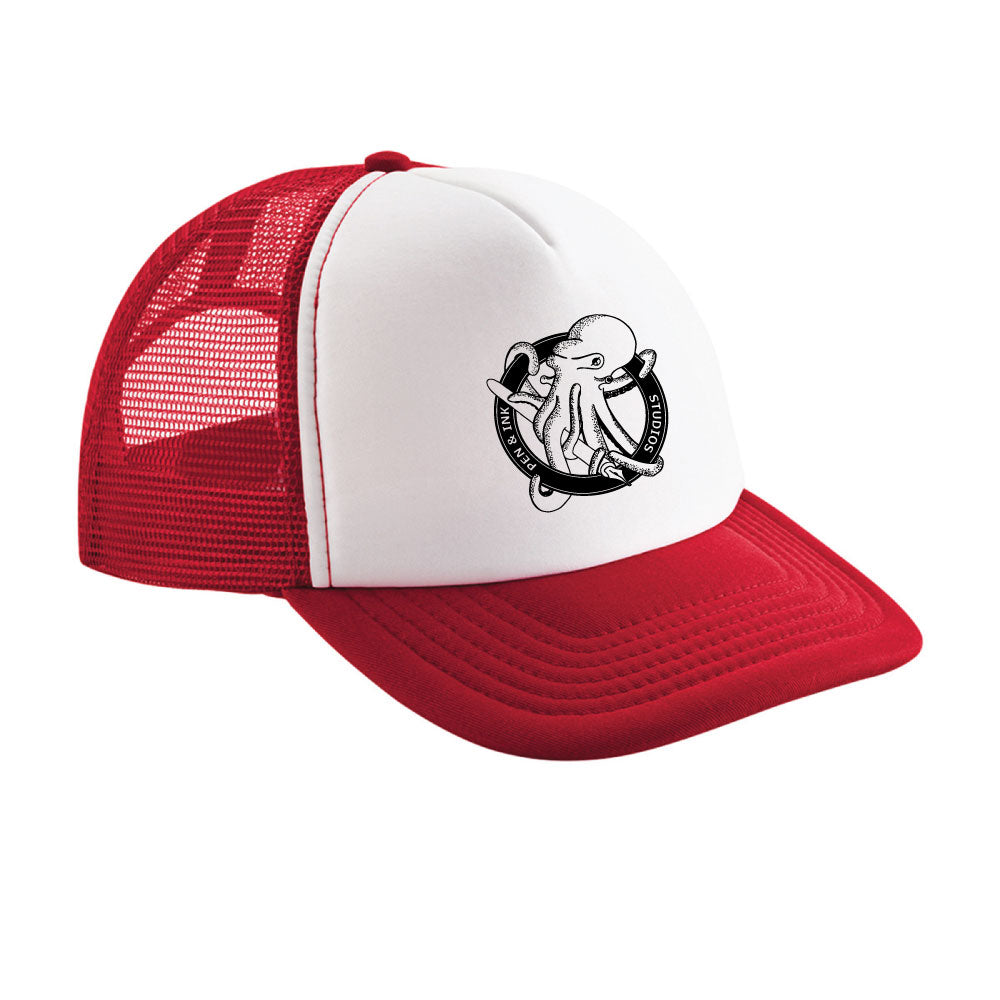 Pen & Ink Studios Octopus Trucker Cap | Vintage Adventure Snapback