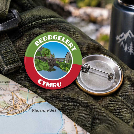 Beddgelert with 25mm Pin Badge | Travel Memories Pin Badge