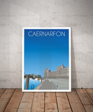 Caernarfon Travel Poster – North Wales (Portrait Print)