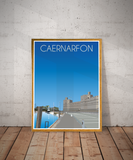 Caernarfon Travel Poster – North Wales (Portrait Print)