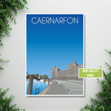 Caernarfon Travel Poster – North Wales (Portrait Print)