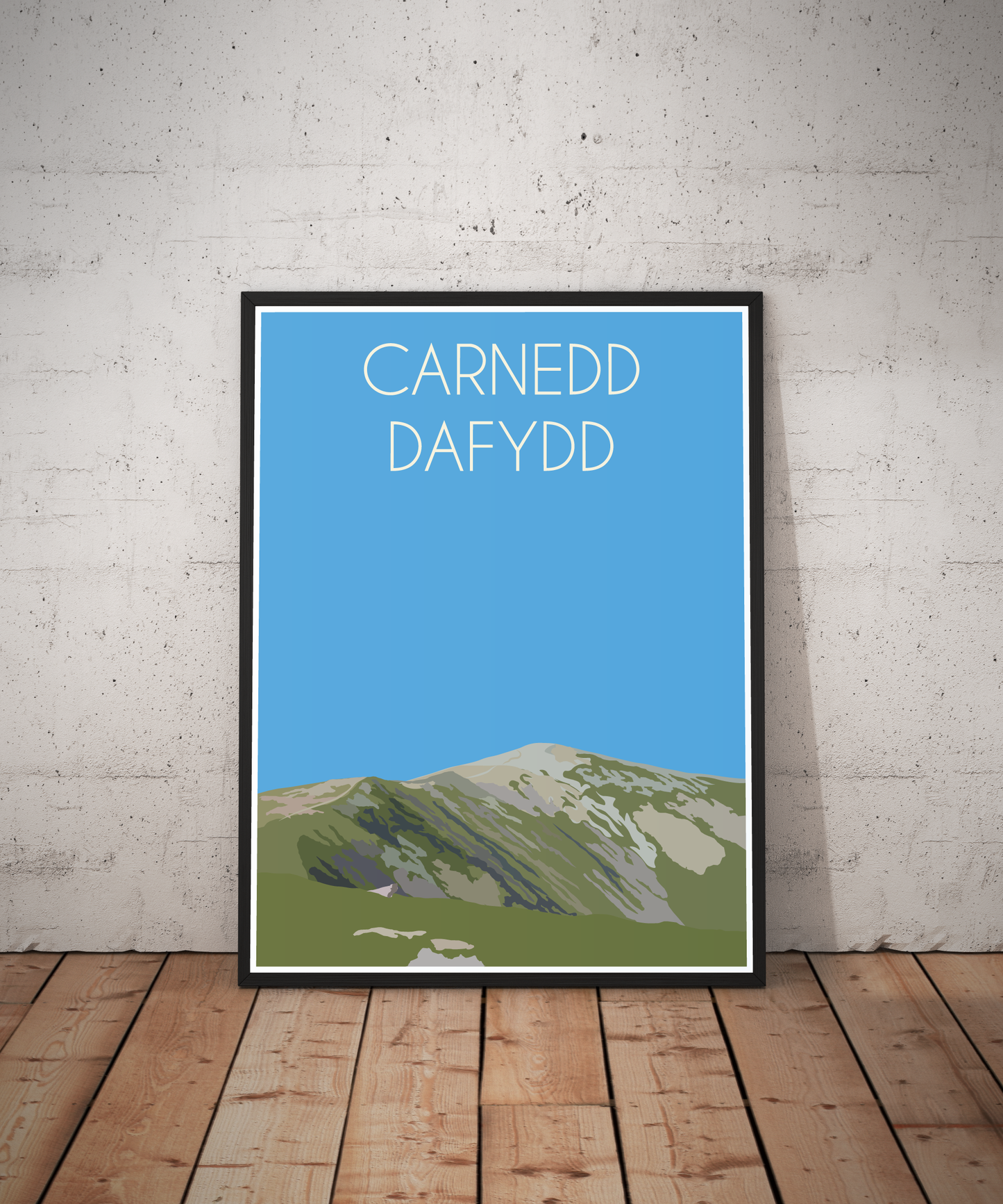Carnedd Dafydd Eryri National Park (Snowdonia) Welsh 3000's poster print