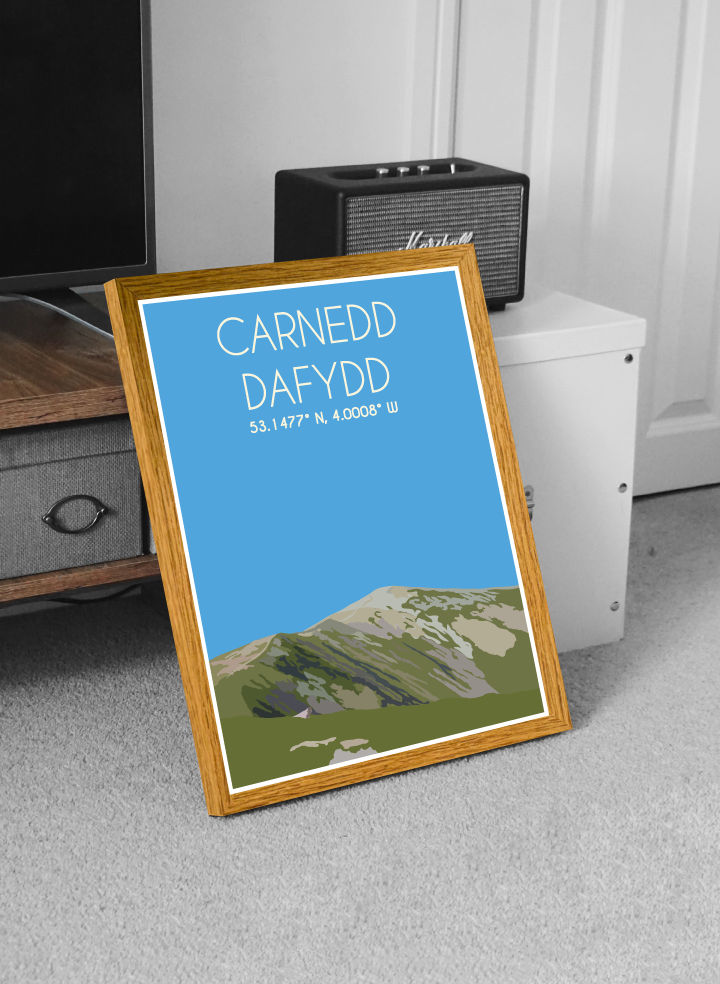 Carnedd Dafydd Eryri National Park (Snowdonia) Welsh 3000's poster print