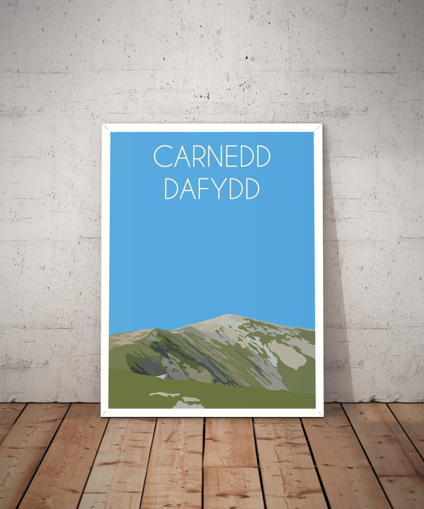 Carnedd Dafydd Eryri National Park (Snowdonia) Welsh 3000's poster print