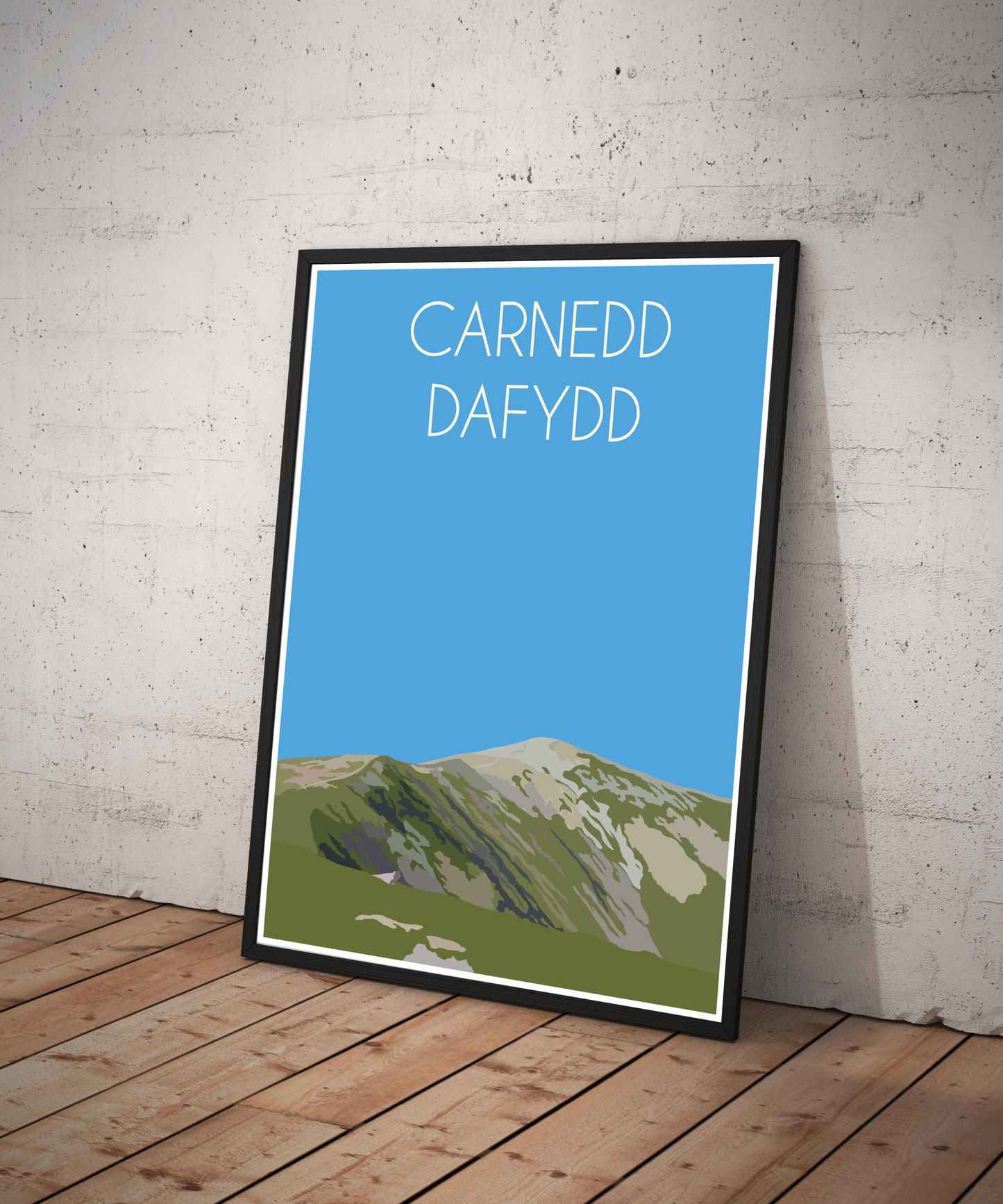 Carnedd Dafydd Eryri National Park (Snowdonia) Welsh 3000's poster print