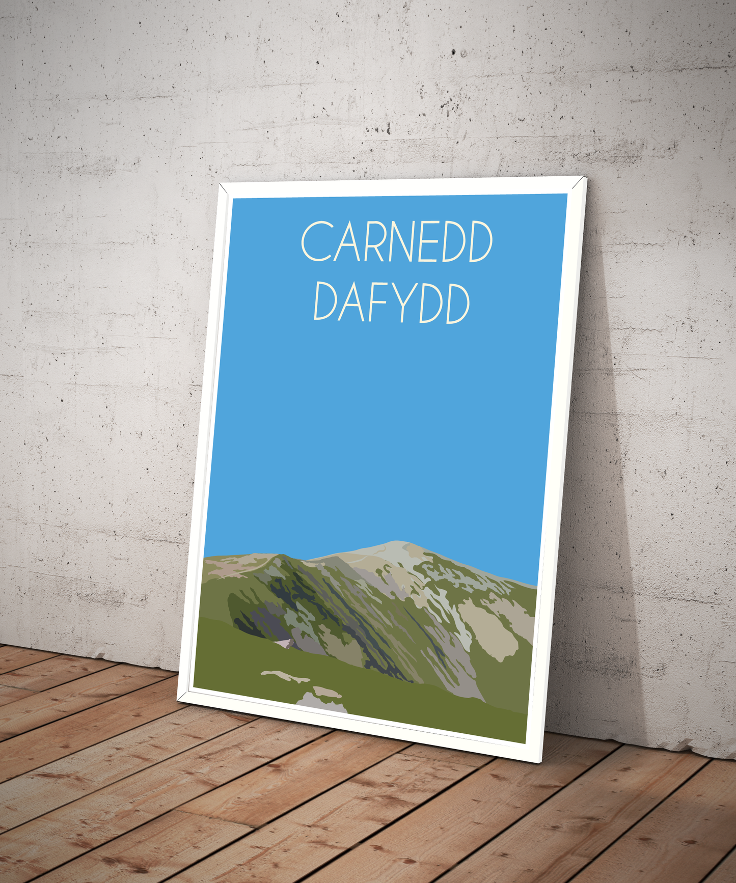 Carnedd Dafydd Eryri National Park (Snowdonia) Welsh 3000's poster print