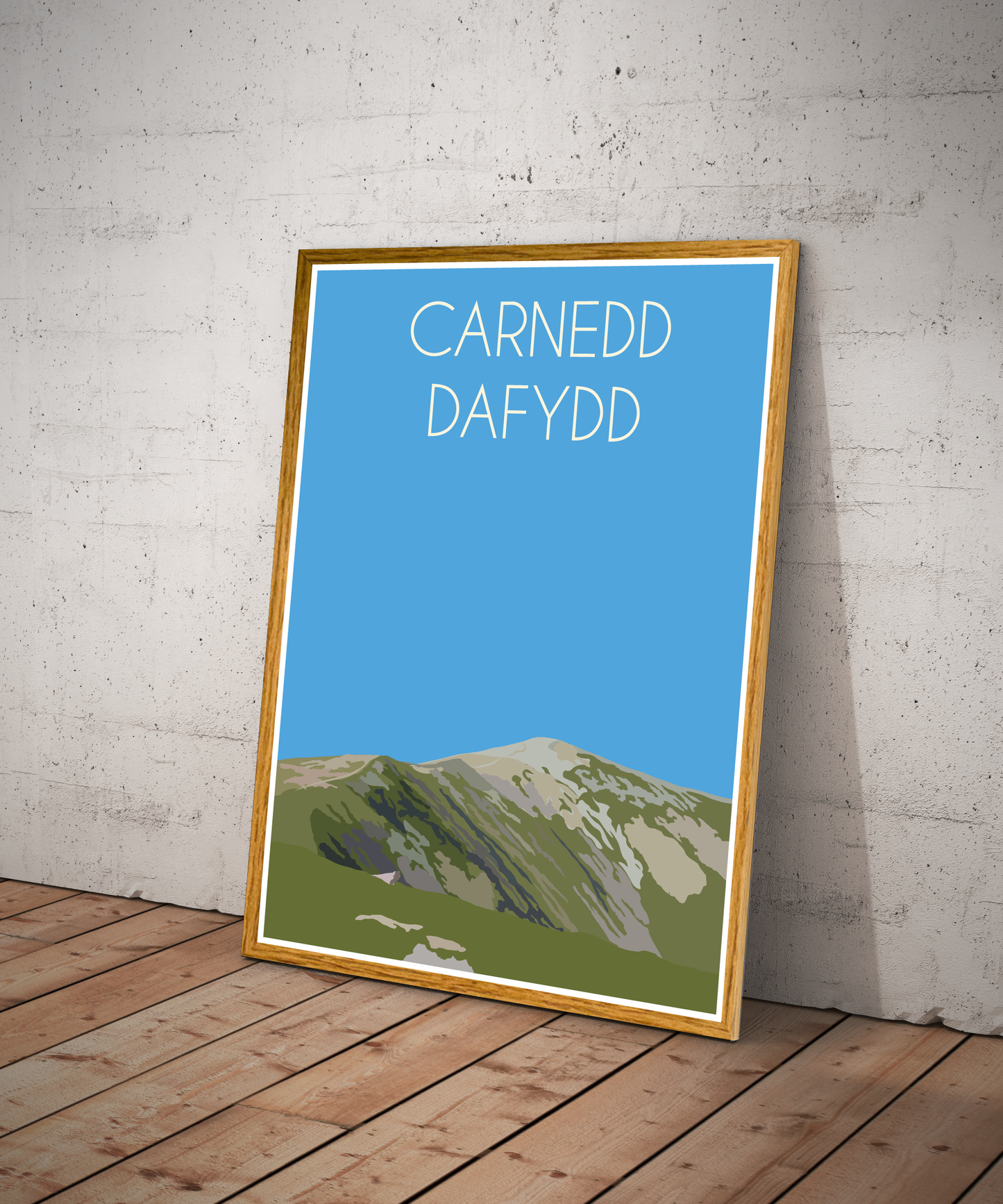 Carnedd Dafydd Eryri National Park (Snowdonia) Welsh 3000's poster print