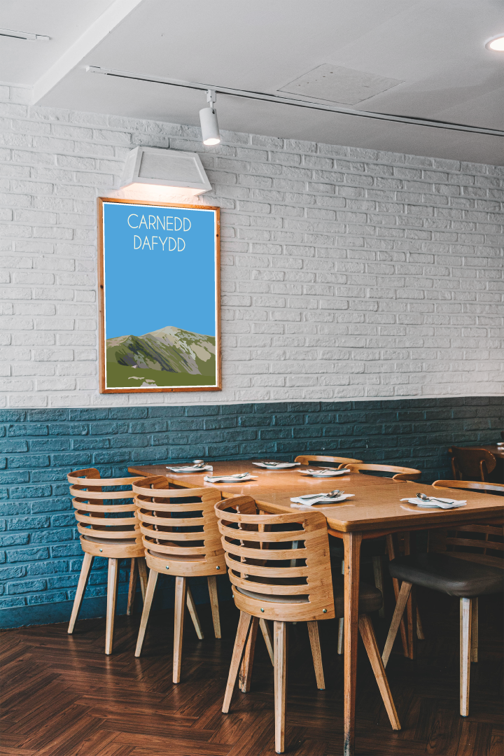 Carnedd Dafydd Eryri National Park (Snowdonia) Welsh 3000's poster print