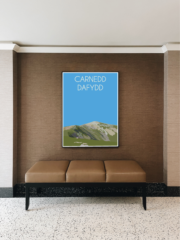 Carnedd Dafydd Eryri National Park (Snowdonia) Welsh 3000's poster print