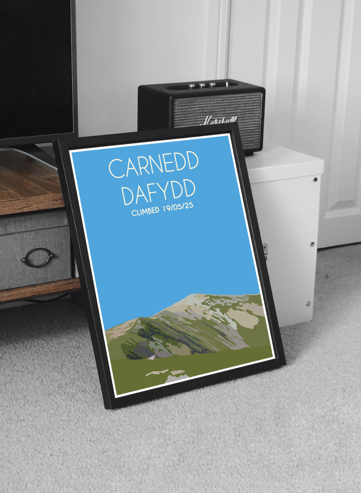 Carnedd Dafydd Eryri National Park (Snowdonia) Welsh 3000's poster print