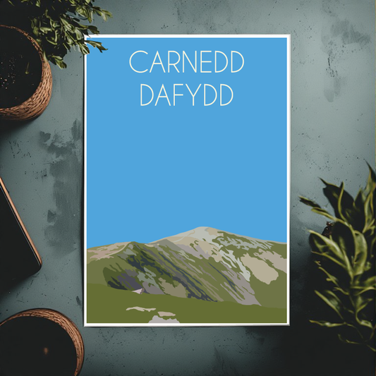 Carnedd Dafydd Eryri National Park (Snowdonia) Welsh 3000's poster print