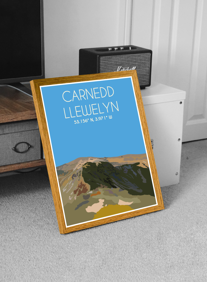 Carnedd Llewelyn Eryri National Park (Snowdonia) Welsh 3000's poster print