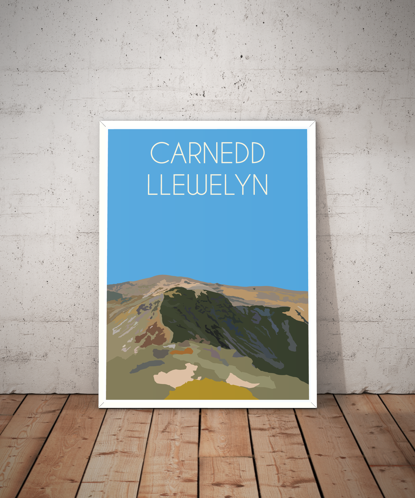 Carnedd Llewelyn Eryri National Park (Snowdonia) Welsh 3000's poster print