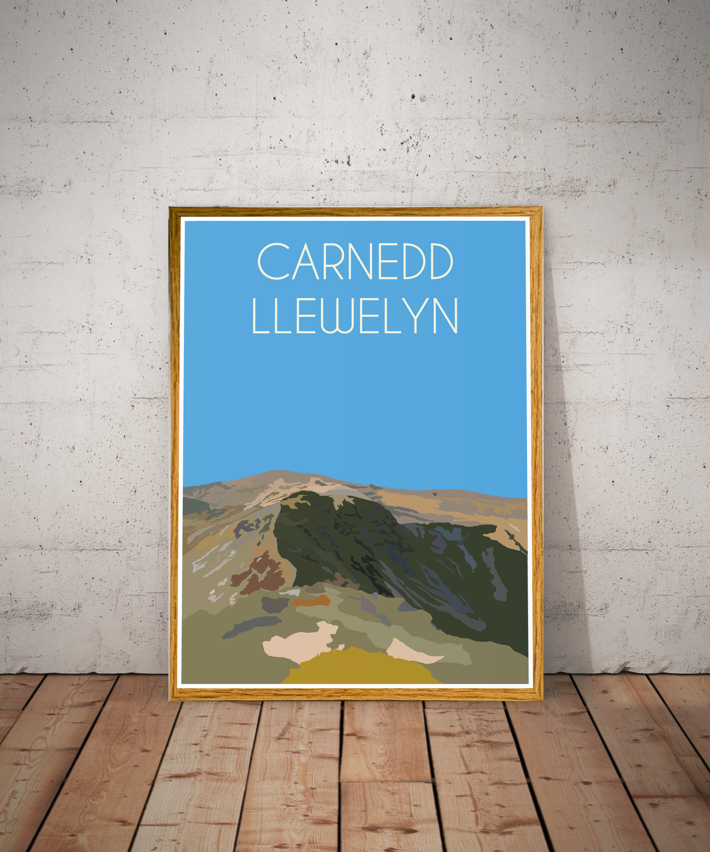 Carnedd Llewelyn Eryri National Park (Snowdonia) Welsh 3000's poster print