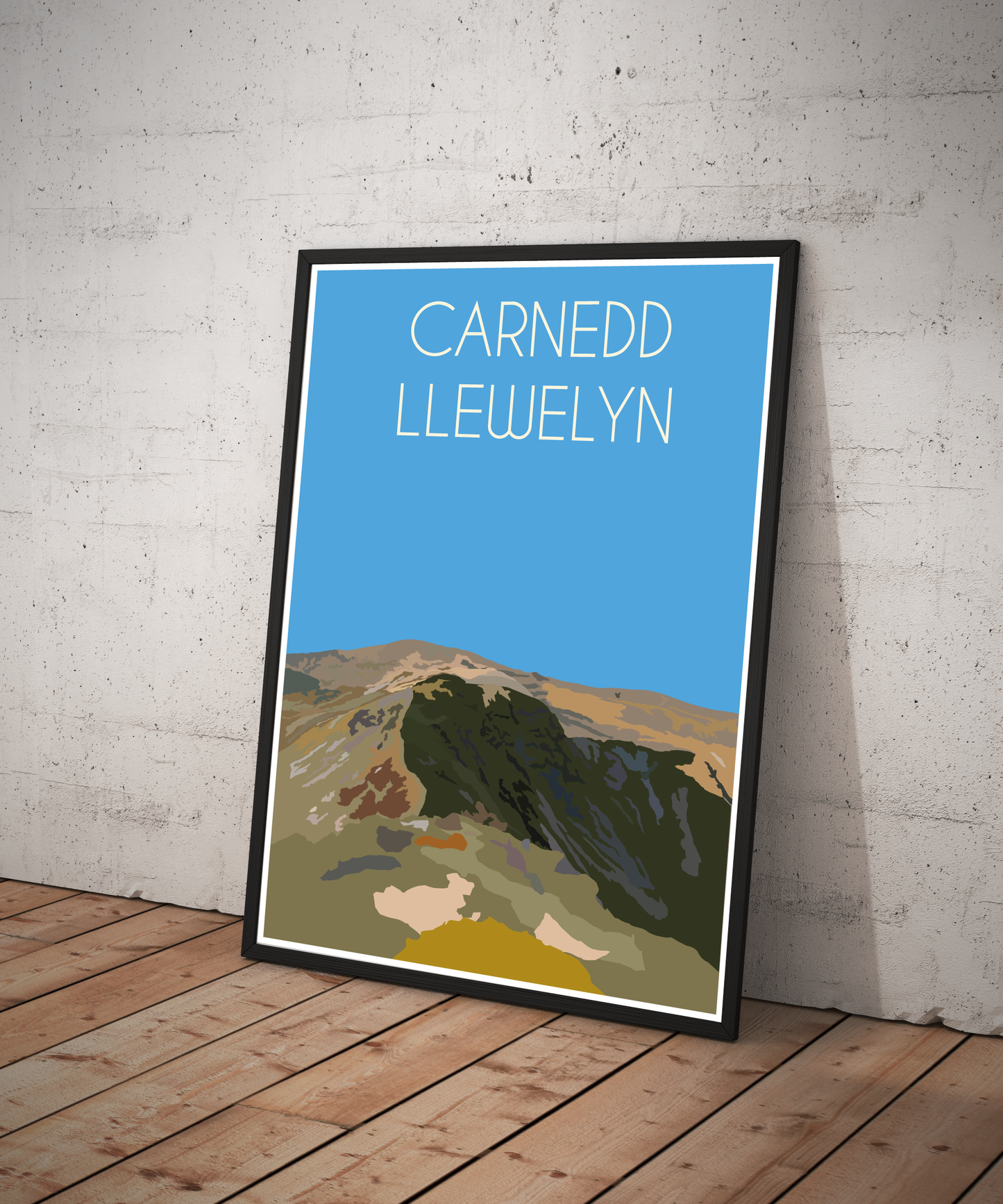 Carnedd Llewelyn Eryri National Park (Snowdonia) Welsh 3000's poster print