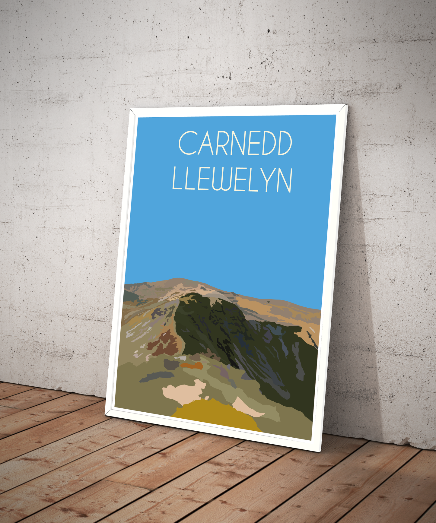 Carnedd Llewelyn Eryri National Park (Snowdonia) Welsh 3000's poster print
