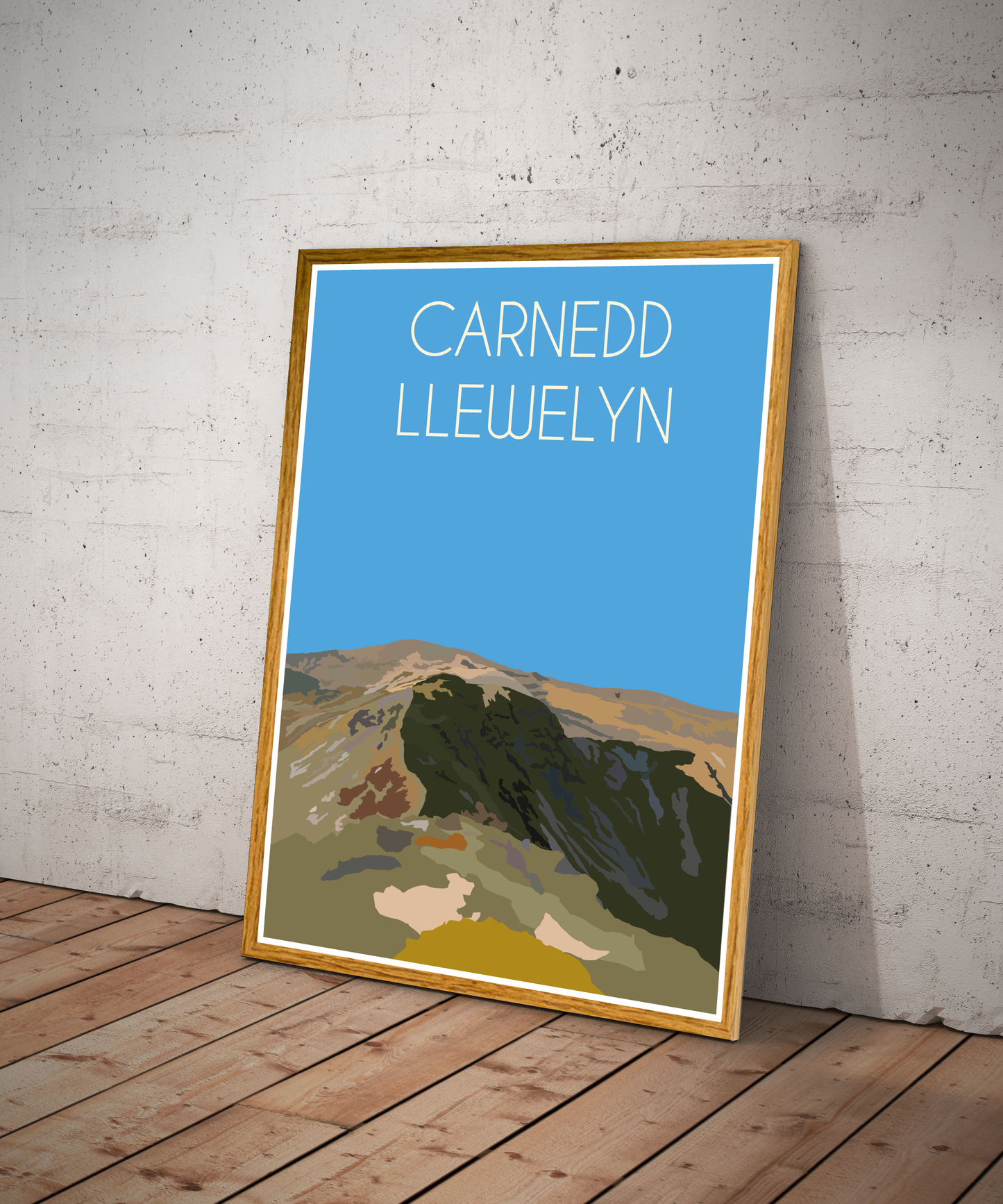 Carnedd Llewelyn Eryri National Park (Snowdonia) Welsh 3000's poster print