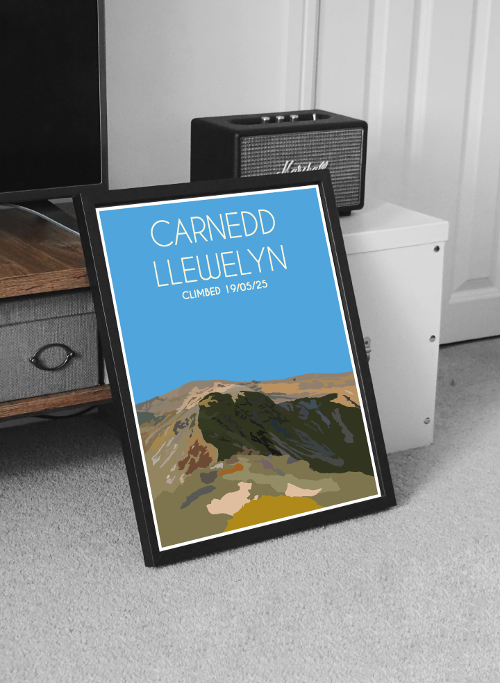 Carnedd Llewelyn Eryri National Park (Snowdonia) Welsh 3000's poster print