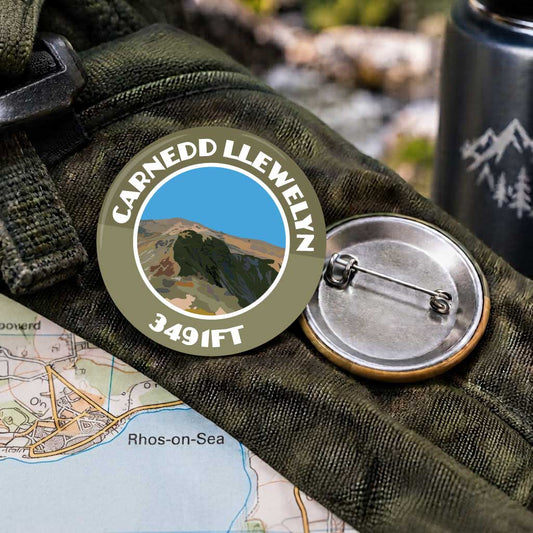 Carnedd Llewelyn with 25mm Pin Badge | Travel Memories Pin Badge